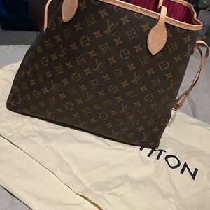 Louis Vuitton Classic Monogram Tote with Tan Accents